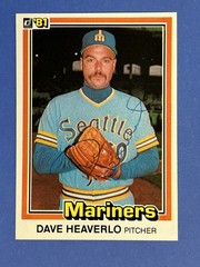 Dave Heaverlo Autograph Signed 1981 Donruss Seattle Mariners