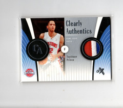 2006-07 Fleer EX Clearly Authentics Tayshaun Prince 3-Color Patch #&rsquo;d 61/75