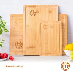 MasterChef Bamboo Cutting Boards for Kitchen, 15.8&Prime;L x 11&Prime;W, Natural Wood