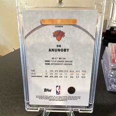 Topps 2025-26 Finest OG Anunoby #27 Purple X-Fractor /150 New York Knicks