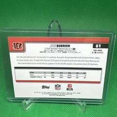 2025 Topps Chrome #61 Joe Burrow Orange Lava 1/25 Bengals CASE HIT