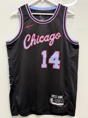 Matas Buzelis Black Blue Red Chicago Bulls City Jersey
