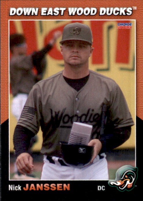 2023 Down East Wood Ducks Choice #34 Nick Janssen Neenah Wisconsin Baseball Card