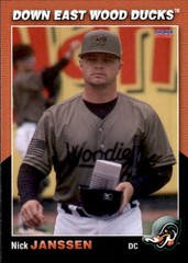 2023 Down East Wood Ducks Choice #34 Nick Janssen Neenah Wisconsin Baseball Card