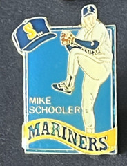 MLB-MIKE SCHOOLER PITCHER VTG 90&rsquo;S SEATTLE MARINERS COLLECTIBLE LAPEL PIN USED