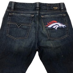 10 pcs Denver Broncos Football Logo Size 4.3 in x 2.3 in Sew Iron on Patches