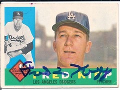 1960 TOPPS # 202 Fred Kipp Autograph / Signed Card Los Angeles Dodgers