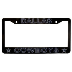 Dallas Cowboys License Plate Frame Cover – Black – EliteAuto3K