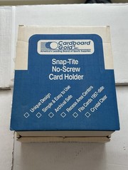 Box Of 100 Unopened Cardboard Gold Snap-Tite Card Holders