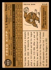 1960 Topps Baseball #202 Fred Kipp VG/EX *d4