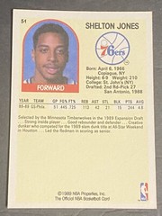 1989 HOOPS #51 SHELTON JONES 76ers