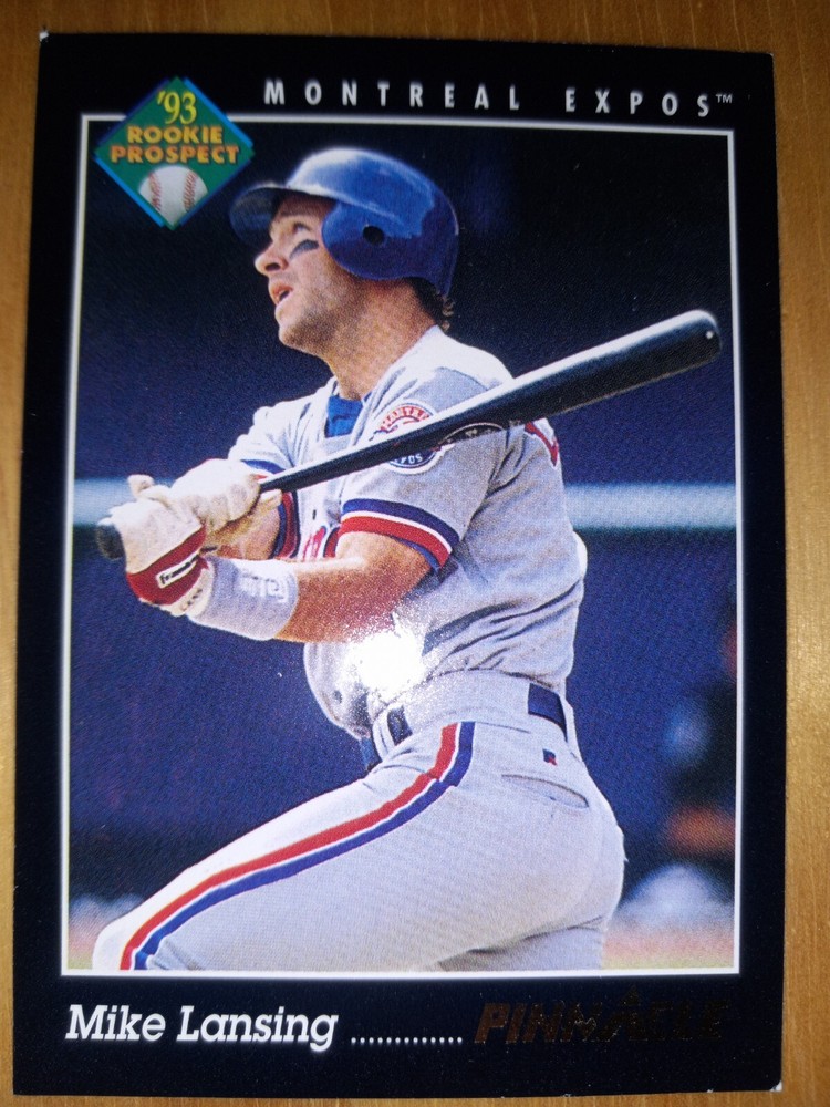 1993 Pinnacle Rookie Prospect Mike Lansing Montreal Expos Baseball Card #620