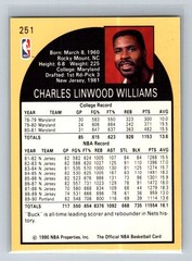 1990-91 Hoops #251 Buck Williams Portland Trail Blazers Basketball Card