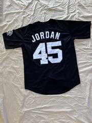 Chicago White Sox #45 Michael Jordan XL BLACK Baseball Jersey