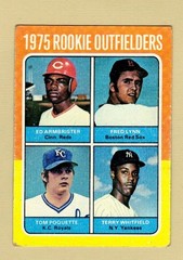 1975 Topps Rookie Outfielders Fred Lynn, Armbrister, Poquette, Whitfield