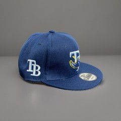 Tampa Bay Rays New Era 9Fifty Navy Flat Brim Embroidered Adjustable Snapback Hat