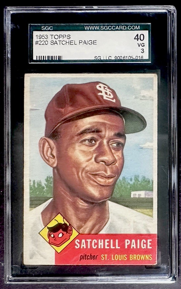 1953 TOPPS BASEBALL #220 SATCHEL PAIGE STL BROWNS HOF LEGEND SGC 3 VG HOF