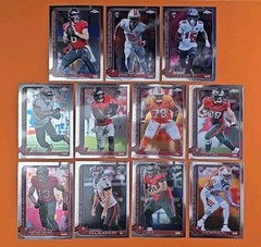 🔴🟤🔴 2025 TOPPS CHROME TAMPA BAY BUCCANEERS BASE TEAM SET (11 CARD LOT)