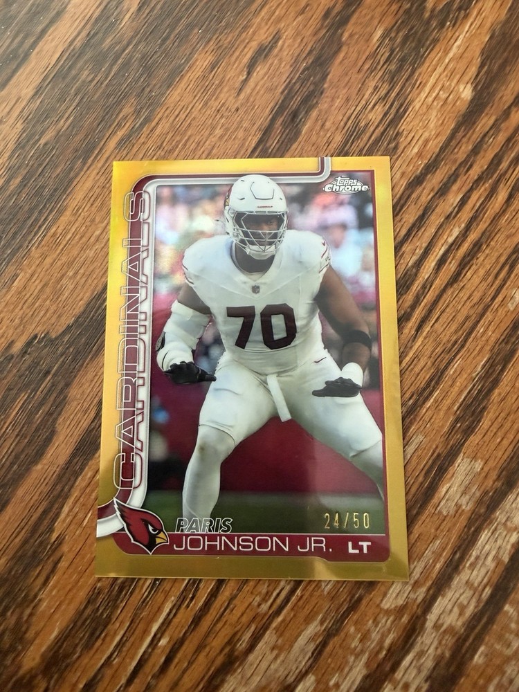 2025 Topps Chrome Paris Johnson Jr. #3 Gold Refractor /50 Cardinals