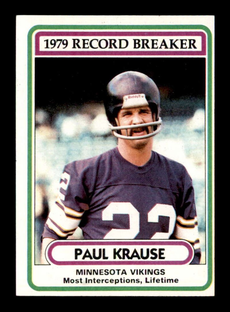1980 Topps #4 Paul Krause RB EXMT X3290233