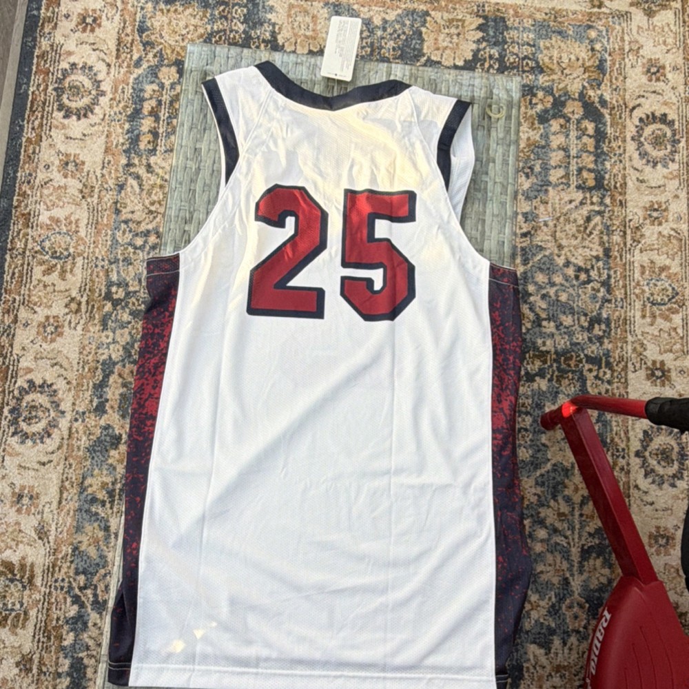 Nike USA Basketball Jersey #25 White Red Navy Medium Olympic Team