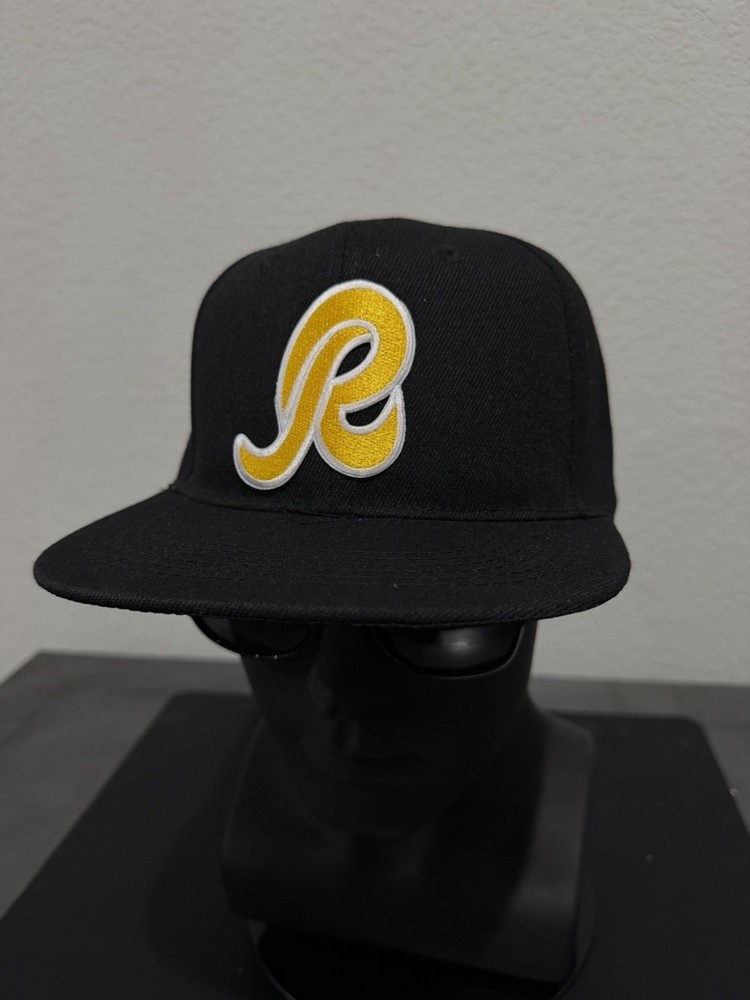 Retro Throwback Washington Redskins Classic R Logo Adult Black Snapback Hat NEW