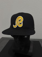 Retro Throwback Washington Redskins Classic R Logo Adult Black Snapback Hat NEW