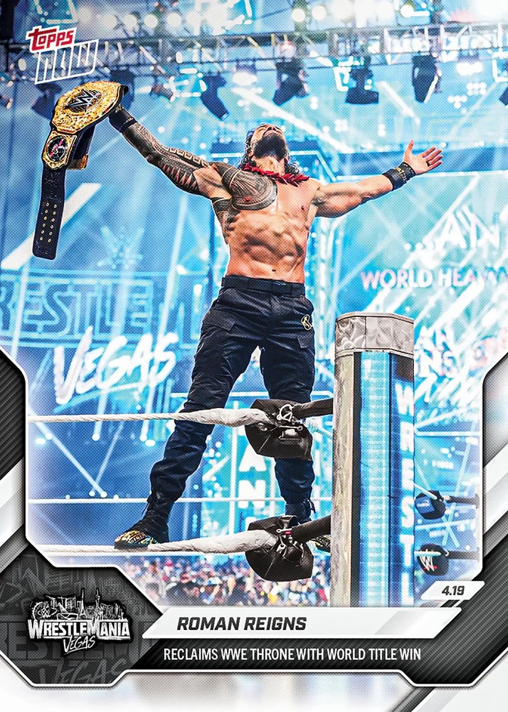 2026 Topps Now WWE #51 Roman Reigns WrestleMania PRESALE