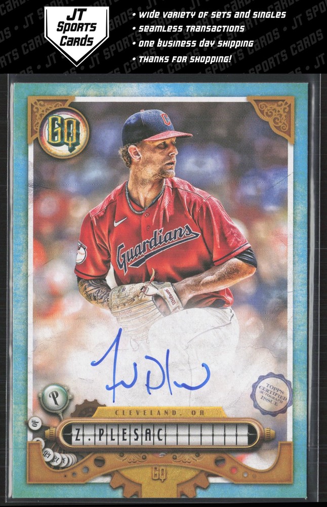2022 Topps Gypsy Queen Zach Plesac GQA-ZP Blue Auto /99 Cleveland Guardians