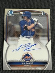 2023 Bowman Draft AJ Ewing 1st Bowman Chrome Auto BCPA-AJE New York Mets