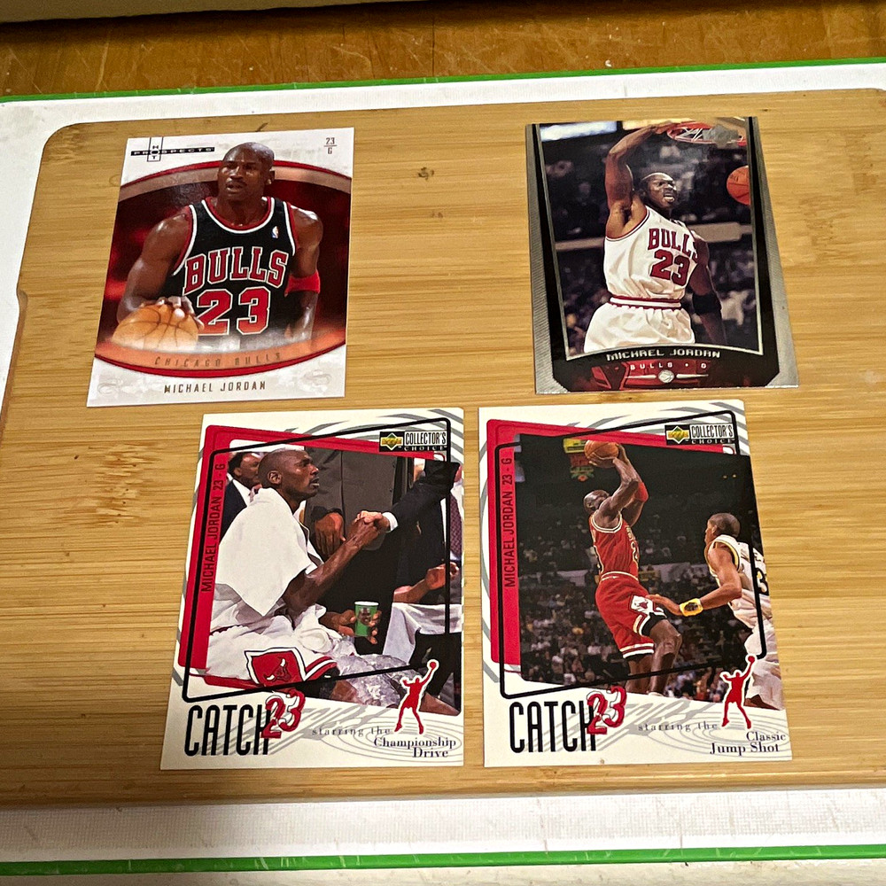 Upper Deck Michael Jordan Chicago Bulls 4-Card Lot 1997 Catch 23/Collector&rsquo;s