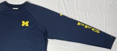 Michigan Wolverines Columbia PFG Navy & Yellow Men&rsquo;s XL Long Sleeve Shirt