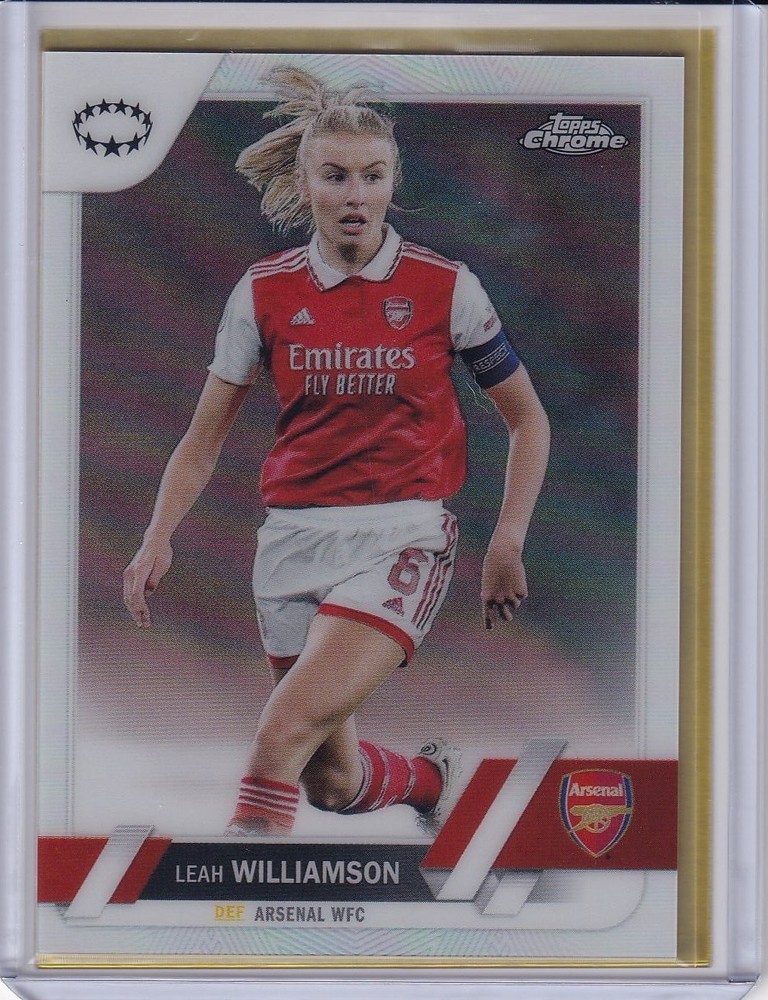 2022-23 Leah Williamson #6 REFRACTOR Topps Chrome UEFA Women ARSENAL