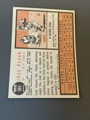 1962 Topps Baseball #565 Jose Pagan EX/EX+ San Francisco Giants Front Defect Hi