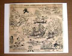 1935 Detroit Tigers Win World Series Game 2 & 6 comic strips – Oct 4, 1935 COPY