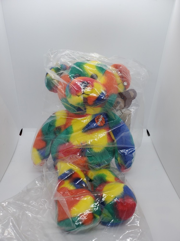BRAND NEW “ MINT “ DENNIS RODMAN BEANIE BEAR MULTICOLOR TEDDY “FAMOUS LEGENDS”