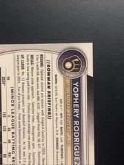 2025 Bowman Sapphire Yophery Rodriguez 1st Prospect Black /10 #BCP-36 Red Sox
