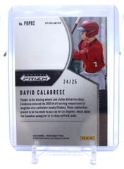 2020 Panini Prizm Draft Picks David Calabrese /25 Black And Red Snake Skin Prizm