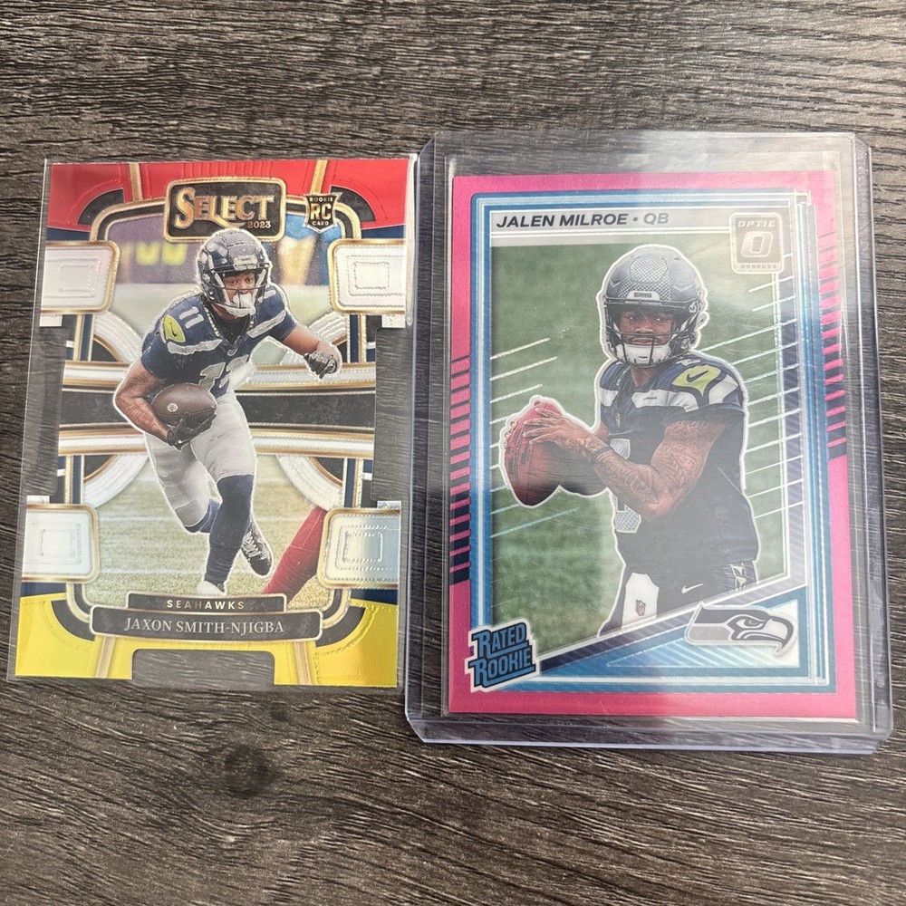 2023 Panini Select Jsn RC Die Cut And 2025 Donruss Optic Pink Rated RC Milroe