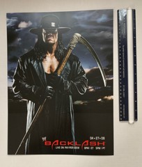 WWF WWE Poster The Undertaker Backlash 2008 4/27/08 Pro Wrestling 12” x 16”