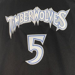 Anthony Edwards #5 Black Jersey Embroidery Style Brand New