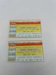 2001 Chicago Target Grand Prix CART Tickets Tribune Racing Program Lot