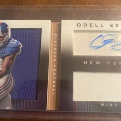 Odell Beckham Jr Rookie RPA Auto Patch Jersey NY Giants 6/99. 2014 Playbook. RC