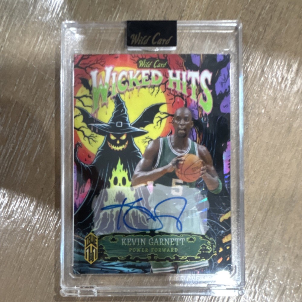 Wild Card Wicked Hits Kevin Garnett Power Forward Basketball Autographed 1/1