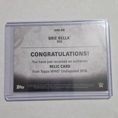 Topps 2016 WWE Undisputed Relics Brie Bella Memorabilia Card #UAR-BB /175