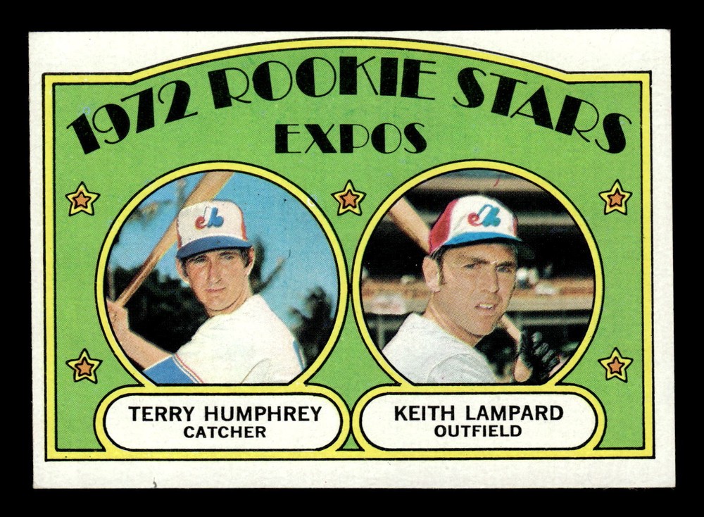 Expos Rookie Stars Terry Humphrey Keith Lampard 1972 Topps #489 Vg-Ex