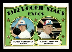 Expos Rookie Stars Terry Humphrey Keith Lampard 1972 Topps #489 Vg-Ex