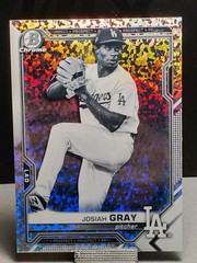 2021 Bowman Chrome Black And White Mini Diamond Refractor #BCP-189 Josiah Gray