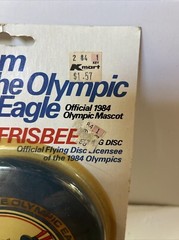 SAM OLYMPIC EAGLE 1984 Mascot Mini Frisbee WHAM-O No. 1652 Sealed VTG – Blue