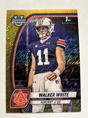 2024 Bowman Chrome U Walker White /50 Gold Shimmer 1st Bowman #85 Auburn